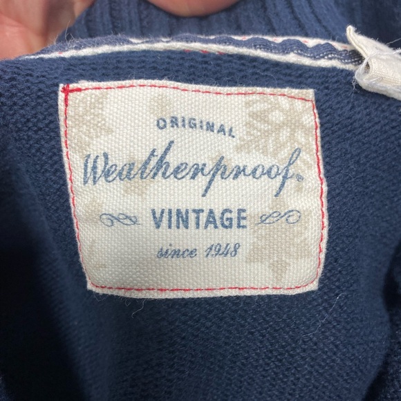 Original Weatherproof Vintage 1/4 zip holiday sweater - Picture 5 of 9
